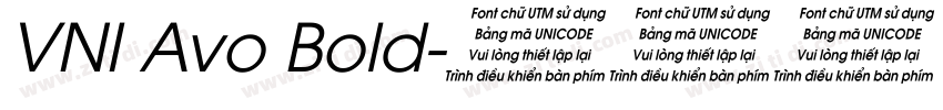 VNI Avo Bold字体转换